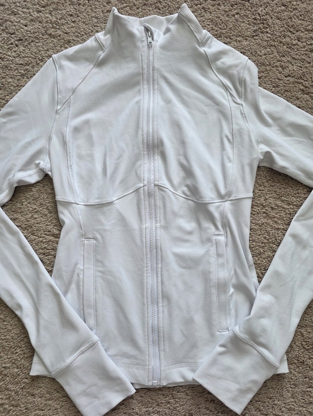 Alo Yoga Airbrush Formation Full ZIP White Jacket XS